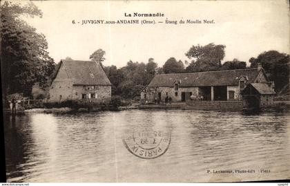 CPA Juvigny Sous Andaine Etang Du Moulin Neuf