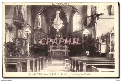 CPA Juvigny Sous Andaine Interieur de L Eglise
