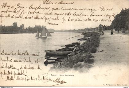 CPA Juvisy sur Orge La Seine Quai Gambetta