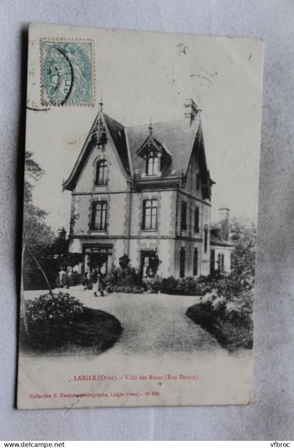 Cpa 1906, l'Aigle, Laigle, villa des Roses, rue Desaix, Orne 61