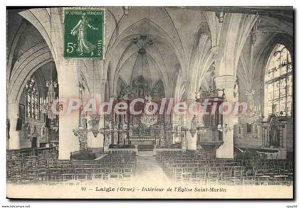 CPA L'aigle Orne interieur de l'eglise Saint Martin