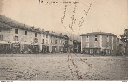 AA+ 54-(38) L'ALBENC - PLACE DE L'EGLISE - ANIMATION - CAFES