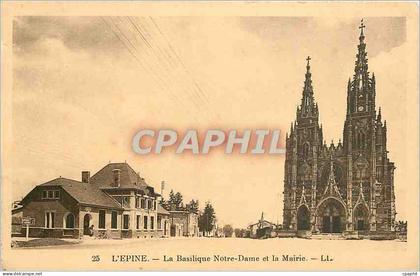 CPA L'Epine la Basilique Notre Dame et la Mairie