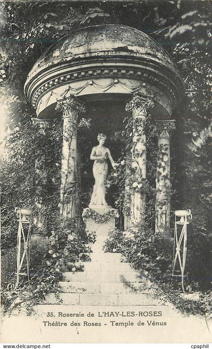 CPA Roseraie de l'Hay Les Roses Theathe des Roses Temple de Venus