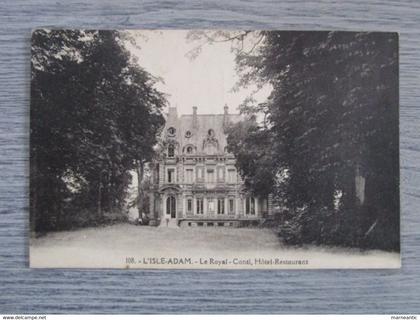 cpa L'isle-Adam (95) le royal-Conti, hôtel-restaurant