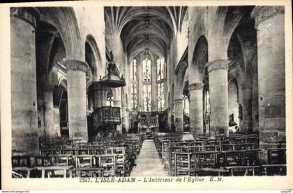 CPA L'Isle Adam Interieur de l'Eglise