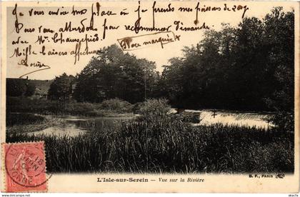 CPA L'Isle sur Serein vue sur la Riviere (1478473)
