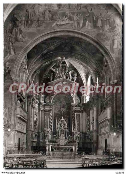 CPSM L'ISLE sur SORGUE intérieur de l'église le maître-autel