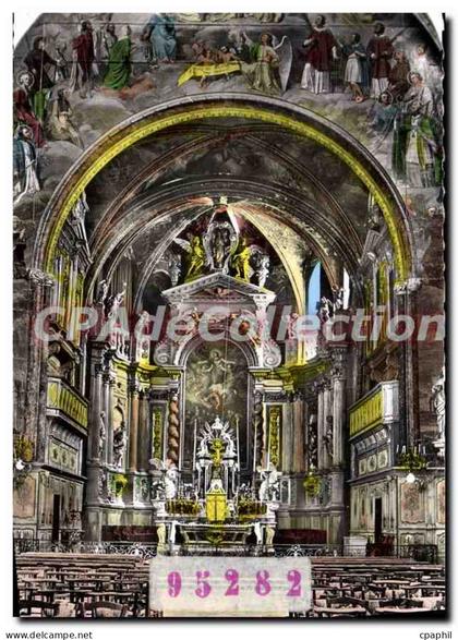 CPSM L'ISLE sur SORGUE intérieur de l'église le maître-autel 1672