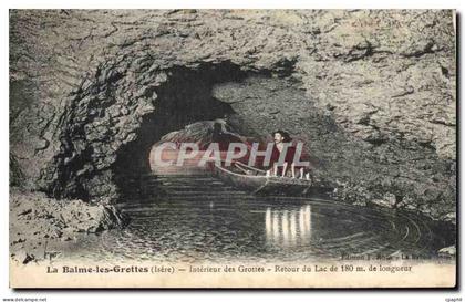 CPA La Balme Les Grottes Interieur Des Grottes Retour Du Lac