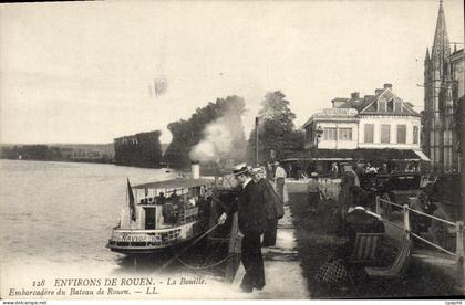 CPA La Bouille Embarcadere Du Bateau De Rouen