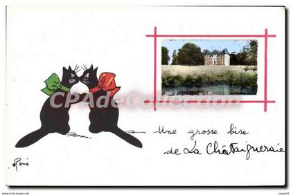 CPA Une grosse bise de la Chataigneraie