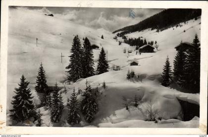 CPA La Clusaz Champs De Neige Au Merdassier