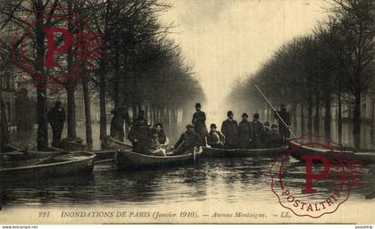 FRANCIA. FRANCE. INONDATIONS DE PARIS AVENUE MONTAIGNE