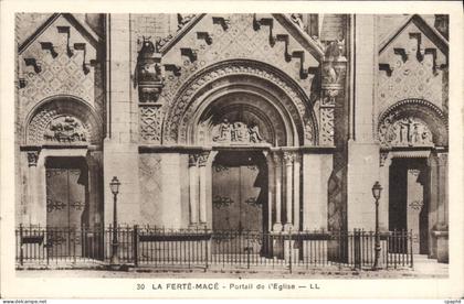 CPA La Ferte Mace Portail De I'Eglise