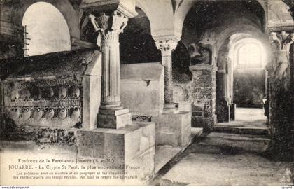CPA Environs de la Ferte sous Jouarre Jouarre La crypte st paul la plus ancienne de France