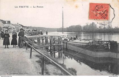La Frette sur Seine             95         Le Ponton. Péniche  .   (voir scan)