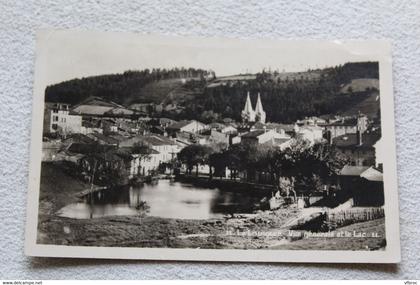 Cpsm 1934, la Louvesc, vue générale et le lac, Ardèche 07