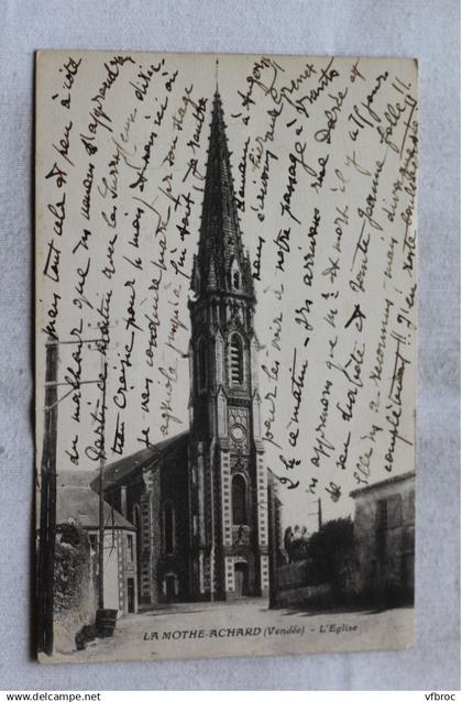 Cpa 1932, La Mothe Achard, l'église, Vendée 85