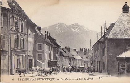 La Mure 38 - Rue du Breuil - Vaches - Cachet Bibliothèque Lycée Racine Paris au dos