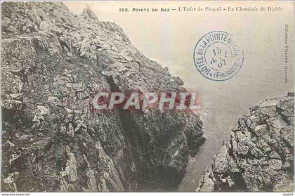 CPA Pointe du Raz L'Enfer de Plogofi La Cheminee du Diable