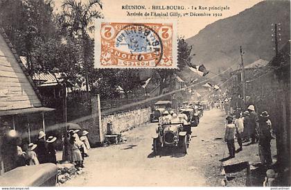 La Réunion - HELL-BOURG - La rue principale - Arrivée de l'Amiral Gilly, le 1er décembre 1922 - Ed. inconnu