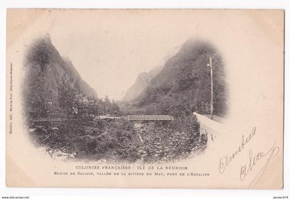 Colonie Française . Route de SALAZIE , Vallée de la Rivière du Mât, Pont de l’Escalier pour Ferrieres en Brie 1902