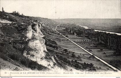 Environs de la Roche Guyon CPA Haute Isle Vue sur Vetheuil prise des roches