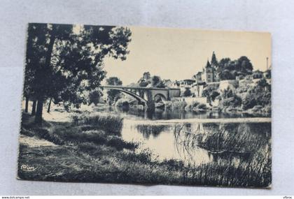 Cpsm 1956, La Roche Posay, les bords de la Creuse, Vienne 86