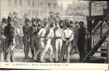 CPA La Rochelle Mort des 4 Sergents de la Rochelle