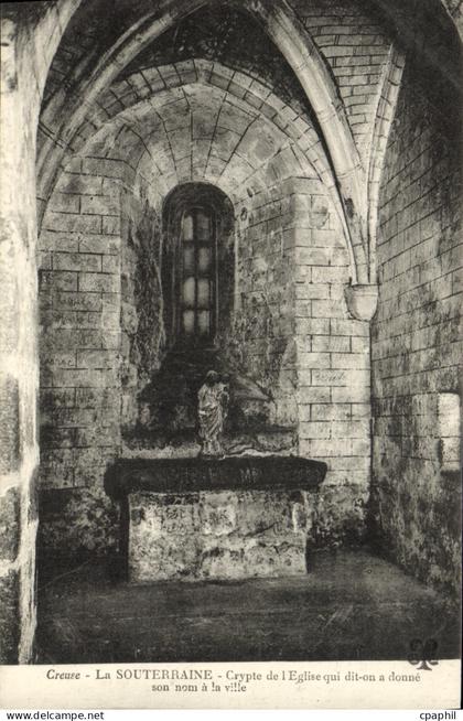 CPA La Souterraine Crypte de L Eglise