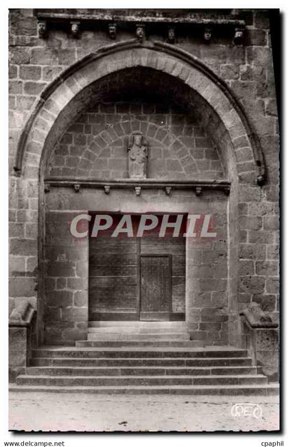 CPM La Souterraine L'Eglise Porte Laterale Statue De Notre Dame De La Souterraine
