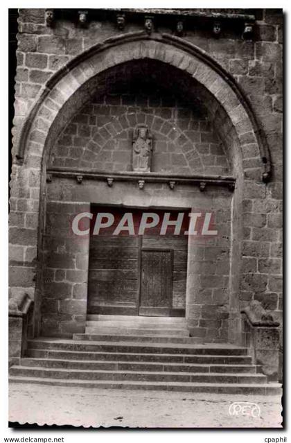 CPM La Souterraine L'Eglise Porte Laterale Statue De Notre Dame De La Souterraine
