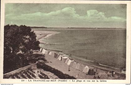 CPA La Tranche sur Mer (Vendee) La plage et vue sur la Griere
