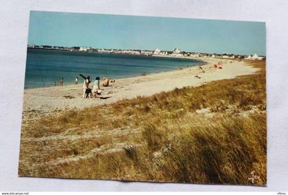 Cpm, La Turballe, la plage devant le village vacances familles, Loire Atlantique 44
