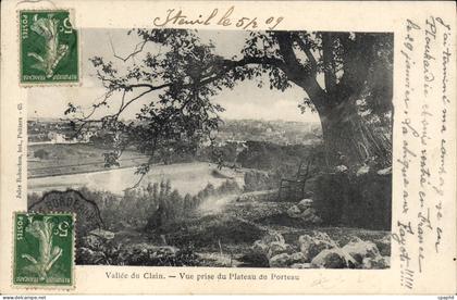 CPA Vallee du Clain Vue prise du Plateau du Porteau
