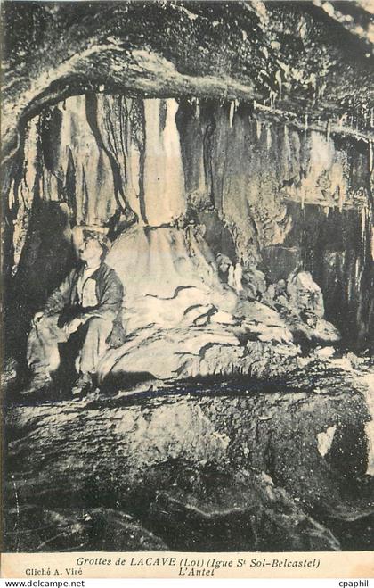 CPA Grottes de Lacave (Lot) (Igue St Sol Belcastel) L'Autel