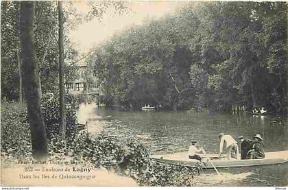 Carte Postale Ancienne - 77 - Lagny sur Marne - Environs de Lagny - Dans les Iles de Quincangrogne - Animé - CPA - Voir