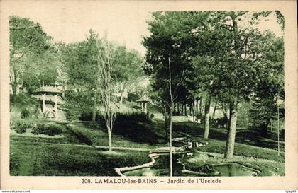 CPA LAMALOU les BAINS Jardin de I'Uselade