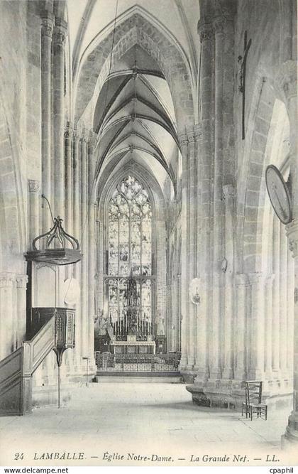 CPA Lamballe Eglise Notre Dame La Grande Nef