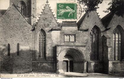 CPA Lamballe L Eglise Notre Dame cote nord