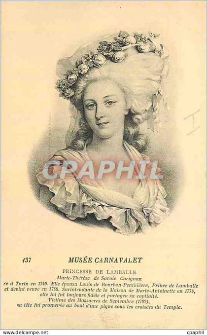 CPA Musee Carnavalet Princesse de Lamballe