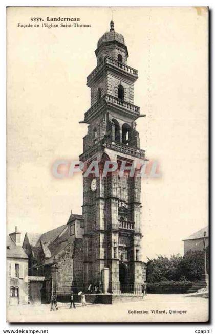 Landerneau CPA Facade de l'eglise Saint Thomas