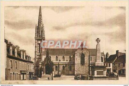 CPA Landivisiau Finistere La Place de l'Eglise