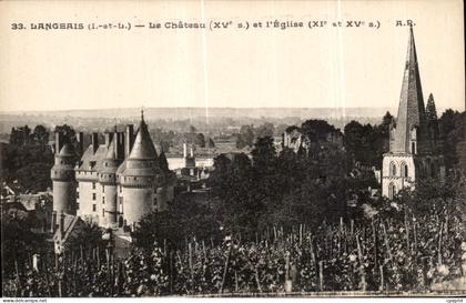 CPA Langeais Le Chateau I Eglise