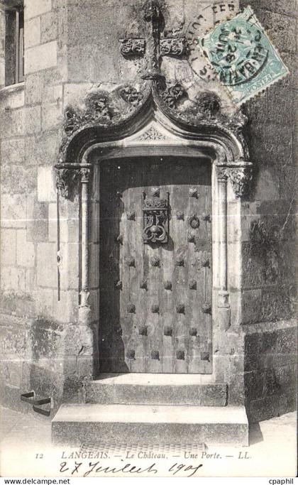 CPA Langeais Le Chateau Une Porte