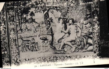 CPA Langeais Tapisserie Tentation