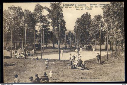 cpa du 48 Langogne  station climatique , jeu de tennis son air pur    JU25-116