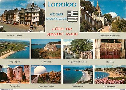 Carte Postale - 22 - Lannion - Multivues - Blasons - Flamme Postale de Lannion - CPM - Voir Scans Recto-Verso - Poscard
