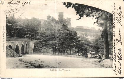 CPA Laon Le Tramway